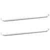 vidaXL Șine pentru perdele 2 buc, alb și argintiu, 40-60 cm, aluminiu