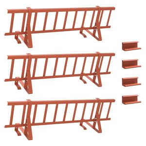 vidaXL Apărătoare de zăpadă pentru acoperiș Roșu 300 x 29,5 x 34,5 cm
