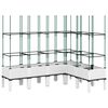 vidaXL Jardinieră de grădină cu spalier, alb, 160x120x142,5 cm PP