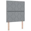 vidaXL Tăblie cap cu headboard Gri deschis 80 cm țesătură