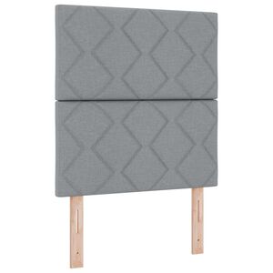 vidaXL Tăblie cap cu headboard Gri deschis 80 cm țesătură
