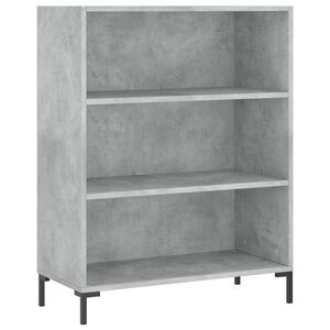 vidaXL Bibliotecă, gri beton, 69,5x32,5x90 cm, lemn compozit