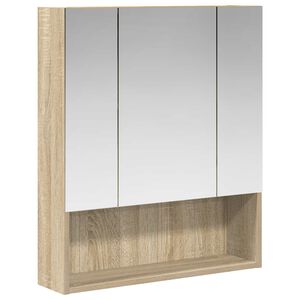 vidaXL Dulap cu oglindă pentru baie Stejar Sonoma 60 x 14.5 x 70 cm