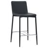 vidaXL Set mobilier de bar, 5 piese, negru, piele ecologică