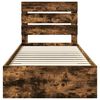 vidaXL Cadru de pat cu sertar Stejar fumuriu 90 x 190 cm Lemn compozit