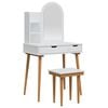 vidaXL Set de Dressing FAUSKE 4 buc. Alb 76 x 50 x 143 cm