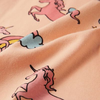 Pijamale pentru copii cu mâneci scurte, portocaliu deschis, 92