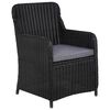 vidaXL Set de mobilier pentru grădină, 5 piese, negru
