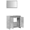 vidaXL Set mobilier de baie, 2 piese, gri beton, lemn compozit
