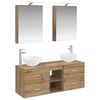 vidaXL Set de mobilier pentru baie 5 pcs Stejar Artizanal