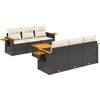 vidaXL Set canapele de grădină cu perne, 7 piese, negru, poliratan
