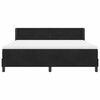 vidaXL Pat cu arcuri cu saltea Negru 200 x 180 cm Poliester