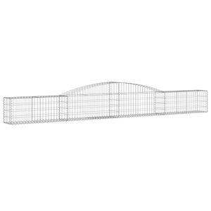 vidaXL Coș gabion arcuit 400x30x40/60 cm fier galvanizat