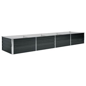 vidaXL Strat &icirc;nălțat de grădină antracit 320x80x45 cm oțel galvanizat