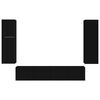 vidaXL Set comodă TV Pe perete 4 pcs Negru Lemn compozit