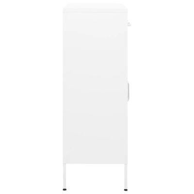 vidaXL Dulap de depozitare, alb, 80x35x101,5 cm, oțel