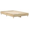 vidaXL Cadru de pat Sonoma 137 x 190 cm Lemn prelucrat