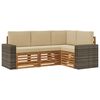 vidaXL Set de canapele de exterior 4 buc. Poliester