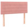 vidaXL Pat box spring cu saltea, roz, 120x200 cm, catifea