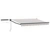 vidaXL Cort electric retractabil Gri deschis și alb.