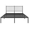 vidaXL Cadru de pat metalic cu tăblie, negru, 140x190 cm