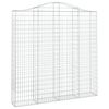 vidaXL Coș gabion arcuit 200x30x200/220 cm fier galvanizat