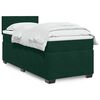 vidaXL Pat box spring cu saltea, verde &icirc;nchis, 90x190 cm, catifea