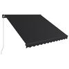vidaXL Copertină retractabilă manual cu LED, antracit, 300 x 250 cm