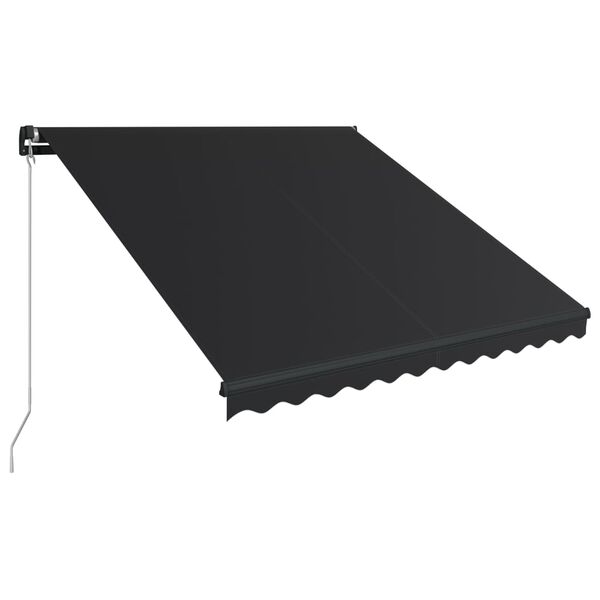 vidaXL Copertină retractabilă manual cu LED, antracit, 300 x 250 cm