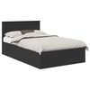 vidaXL Cadru de pat cu headboard Negru 120 x 190 cm Lemn compozit