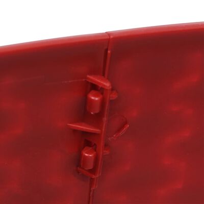 vidaXL Fustă brad de Crăciun, roșu, Ø65x19,5 cm