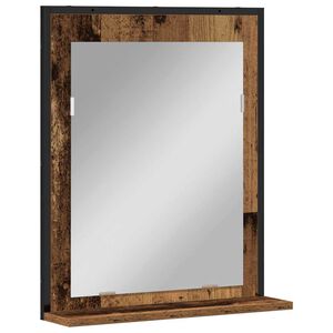 vidaXL Oglindă Lemn vechi 50 x 12 x 60 cm Sticlă și Lemn Ingineresc