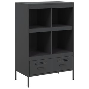 vidaXL Dulap &icirc;nalt, negru, 68x39x101,5 cm, oțel