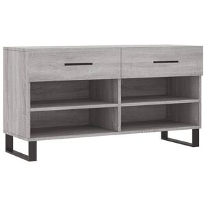 vidaXL Bancă de pantofi, gri sonoma, 102x35x55 cm, lemn prelucrat