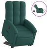 vidaXL Fotoliu electric rabatabil cu ridicare, verde &icirc;nchis, textil