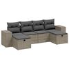 vidaXL Set canapele de grădină cu perne, 6 piese gri deschis poliratan