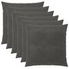 vidaXL Husă pentru pernă 6 pcs HEERLEN Gri &icirc;nchis 65 x 65 cm Catifea