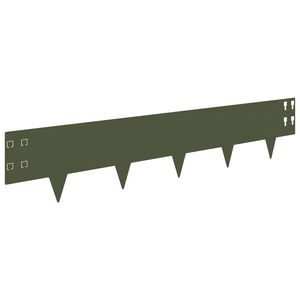 vidaXL Margine pentru gazon 20 pcs 100 x 20 cm Oțel Verde măsliniu