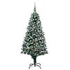 vidaXL Brad Crăciun artificial cu LED-uri/globuri/conuri pin, 240 cm