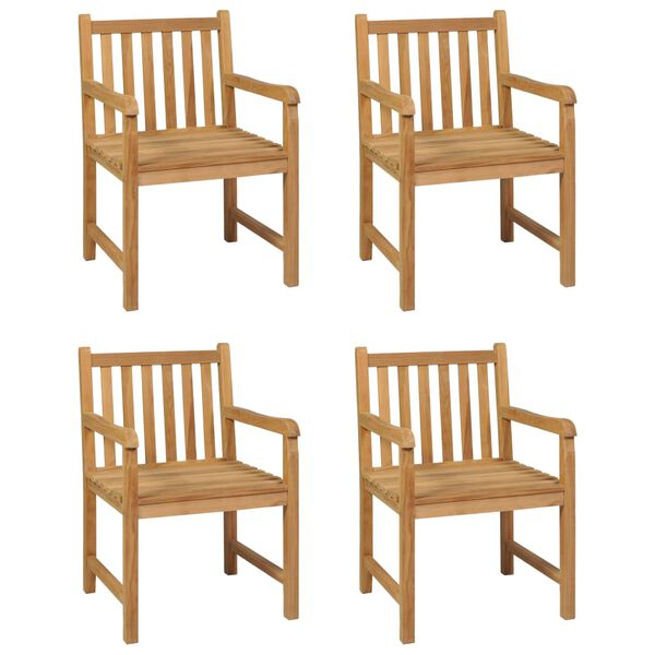 vidaXL Set de mobilier de grădină cu 5 piese, 160x80 cm, lemn masiv de tec