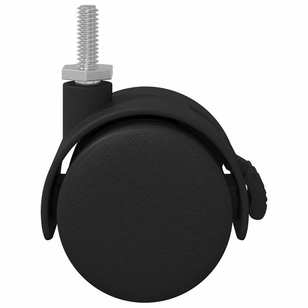 vidaXL Roată 2 pcs Negru și argintiu 40,1 x 40,1 x 37,8 mm Fier și PP