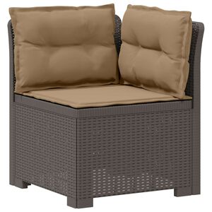 vidaXL Canapea de Grădină cu 1 Loc cu Perne Aspect Rattan PP
