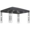 vidaXL Pavilion cu șir de lumini LED, antracit, 3x4 m