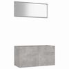 vidaXL Set mobilier de baie, 2 piese, gri beton, PAL
