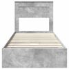 vidaXL Pat cu storage Gri din beton 90 x 190 cm Lemn compozit
