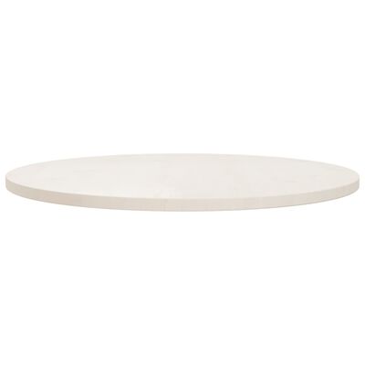 vidaXL Blat de masă, alb, Ø80x2,5 cm, lemn masiv de pin
