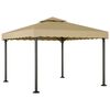vidaXL Foișor, gri taupe, 3x3 m, aluminiu și oțel