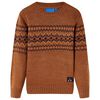 vidaXL Pulover pentru copii tricotat, coniac, 92