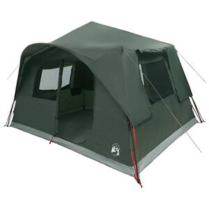 vidaXL Cort Instant 8 persoană Verde Army Poliester și oțel