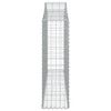 vidaXL Coșuri gabion arcuite 14 buc, 200x30x100/120 cm fier galvanizat